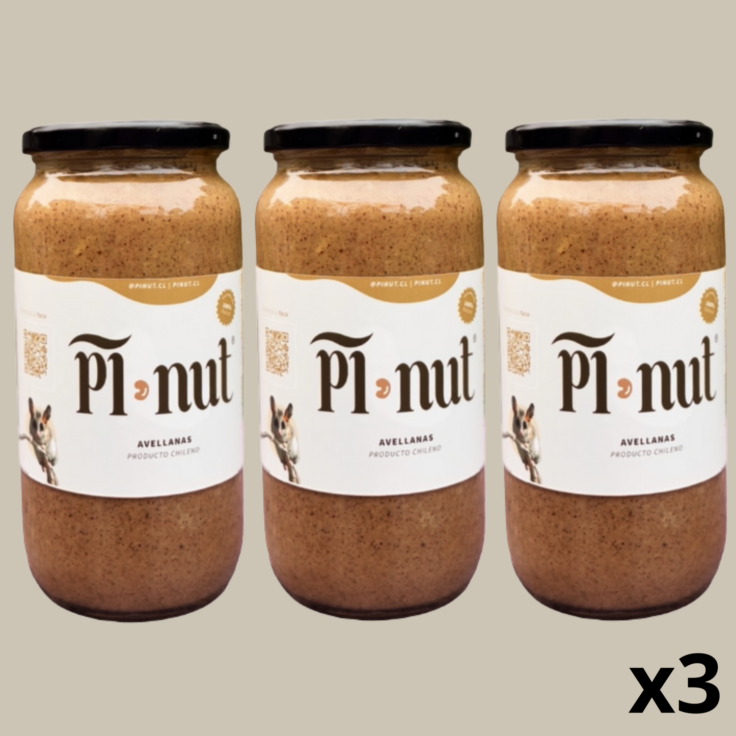 3 Mantequilla De Avellana Europea Natural 1Kg