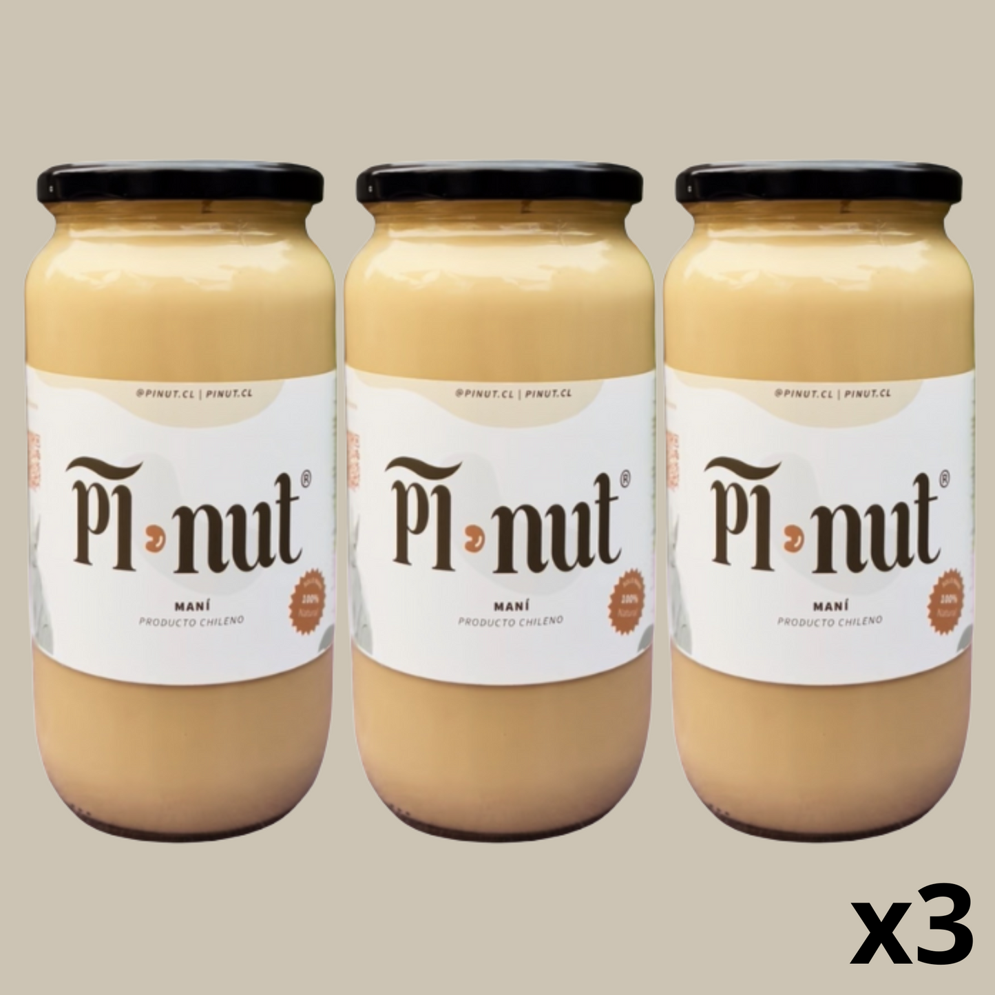 3 Mantequilla De Maní Natural 1Kg
