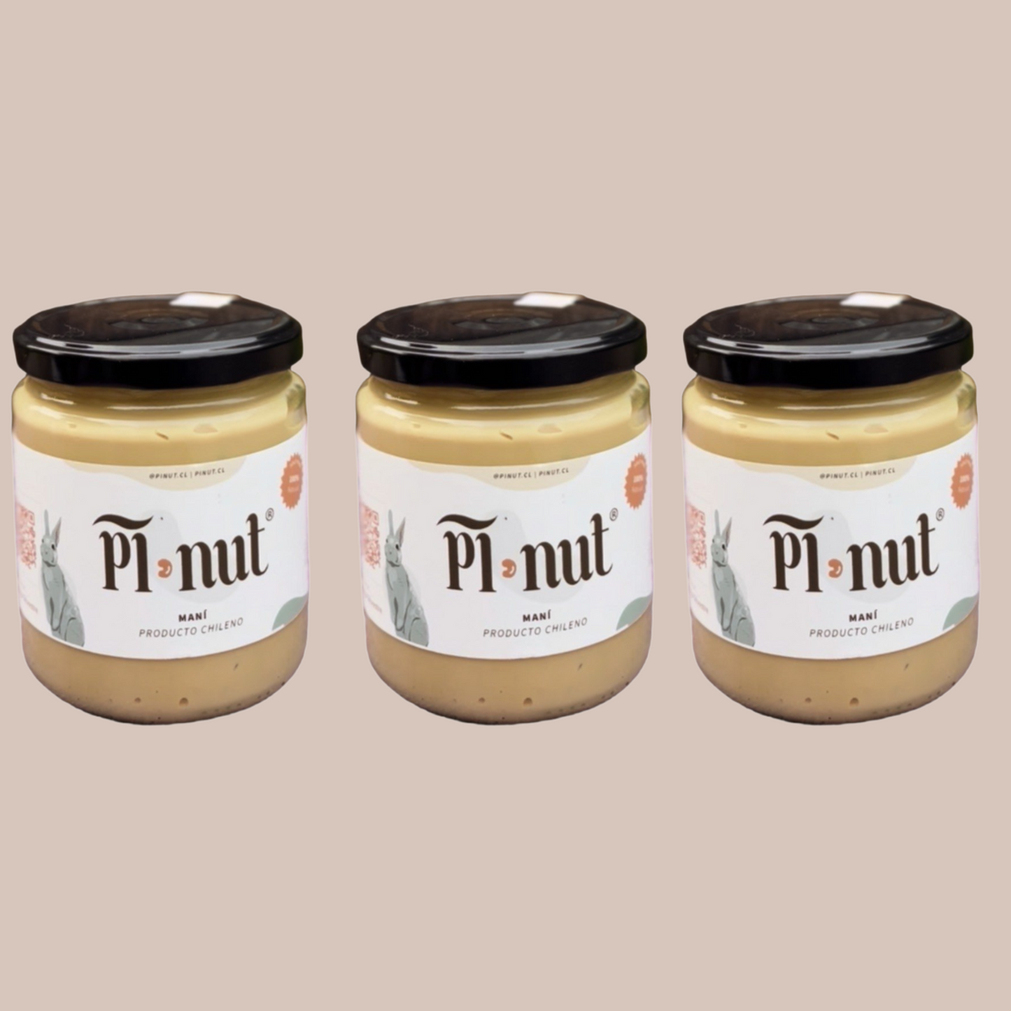 3 Mantequilla De Maní Natural 450g