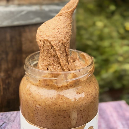 1 y 1  Mantequilla De Avellana Europea Natural y Con Chips de Chocolate 250g