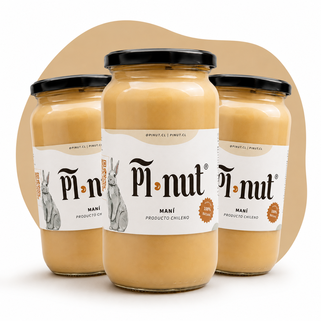 Pack 3 Unidades Mantequilla De Maní Natural 1Kg